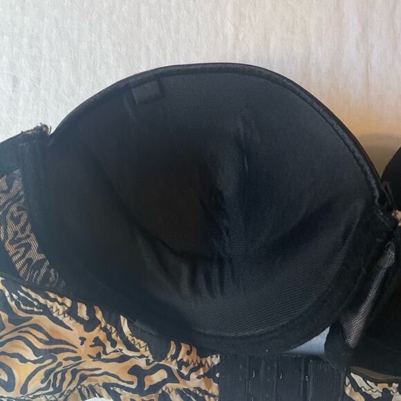 Honey Dew Women’s Wired Push Up Bra size 36B, Leopard Black & Brown, No Strings - Picture 6 of 8